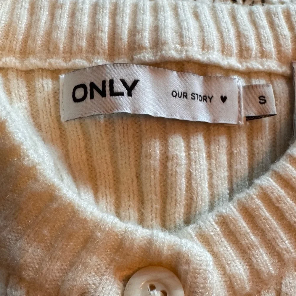 💖 Only - Cream Ribbed Cropped Cardigan - Picture 6 of 9